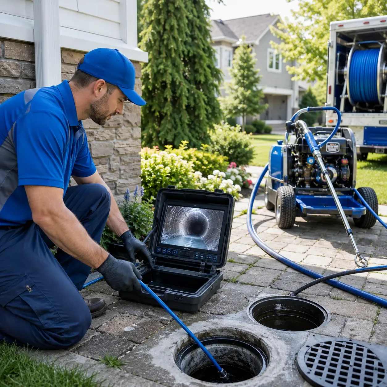 Outdoor drain cleaning professionals serving Harrison Valley, PA